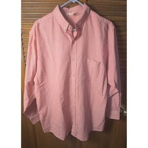 Vintage Hanna‎ Andersson Men's M Red White Micro Gingham Check Button Down Shirt